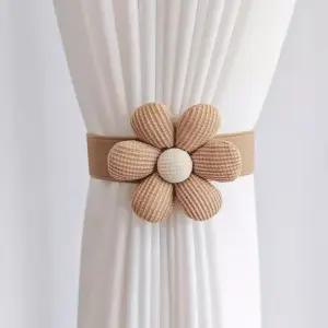 예쁜 플라워 장식 밴드 커튼 악세사리 고정끈 타이백 커튼끈 커튼로프