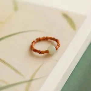 수공예 비즈 소원반지 대나무 스타일 행운 패션반지 데일리반지 검지반지