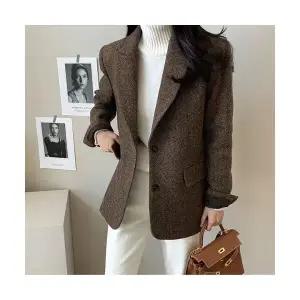 여자 정장자켓 햅번스타일의 모직 코트 추동 마이야르 정장 ST4