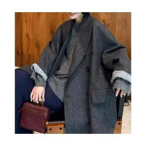 여성 정장 자켓 가을 겨울 코트 예약캐주얼 그레이 모직 MODU4