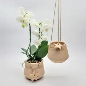 ksr 테라원 내열토 수제 토분 HB03 사일로 네임택 12x13cm (WFJ7PN6)