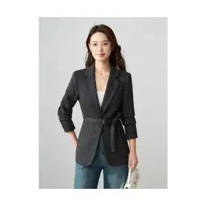 여성 오늘도예쁜 정장 자켓 모직 코트 가을 겨울 오피스룩 상의 OOTD4