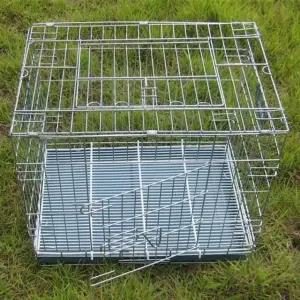 애완동물 철장 크롬 사각형 대형 배변판 포함 견주용 안전 (WFK6O2X)