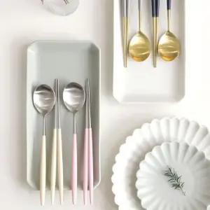 고품질 골드 수저 솔리드 수저세트 숟가락 젓가락 저분 신혼부부 (WFK6JS2)