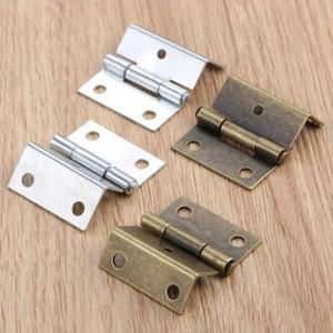 4pcs 3 접는 경첩 W/나사 골동품 청동/실버 25mm 서랍 수납장 나무 상자 보석 선물 와인 케이스 빈티지 하