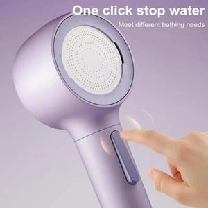 라포식 분리형 핸드헬드 샤워 헤드 3단계 조절  1.5m 스테인리스 호스 홀더 고압 막힘 방지