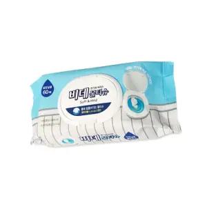 비데 물티슈 60매 캡형 변기에버리는 위생물티슈 물에녹는 물휴지 비데