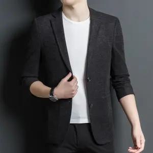 남자 정장 자켓 추동 비즈니스 시크 울 싱글 슬림 캐주얼 코트 원픽4