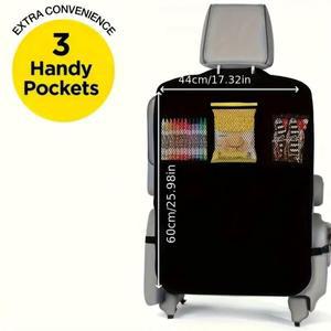 3포켓 방수 폴리 에스터 자동차 시트 커버  먼지  진흙으로부터 보호 기능이있는 2pcs 좌석 뒤로 킥