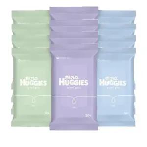 [하기스][하기스] 하기스 퓨어쁘띠 휴대용 아기물티슈 20매 12팩 (42931231)