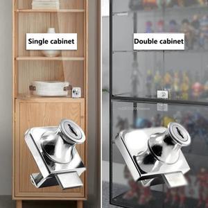 407 단일 유리 잠금 아연 합금 쇼케이스 캐비닛 도어 실린더 슬라이딩 푸시 가구 하드웨어