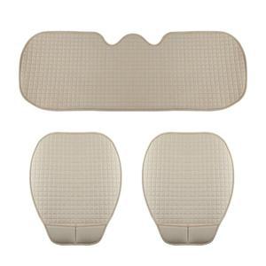 자동차 시트 커버 유니버설 플랙스 앞뒤 통기성 린넨 쿠션 미끄럼 방지 보호 매트 패드 사계절용