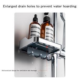 라포식 조절  샤워헤드 홀더와 비누 받침대 홀더 탈부착 슬라이더 클립 욕실 교체 부품 360 ° 회전식