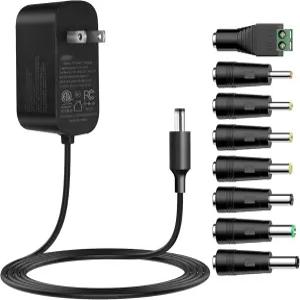 톤톤 12V 2A 6피트 전원 공급 어댑터 24W 호환 충전기 AC 100-240V 8팁부터 12볼트 DC 플러그 1.8A 1.5A