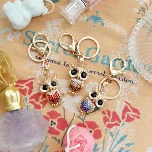 럭셔리 큐빅 부엉이 키링 3colors  W8DD6AF