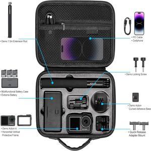 DJI호환 오스모 액션 6/5 프로/액션 4 3용 숄더 케이스 PU 가죽 하드 6 액세서리용