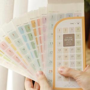 365일 날짜 스티커 다이어리 저널 플래너 2026 캘린더 노트북 학생 장식 문구
