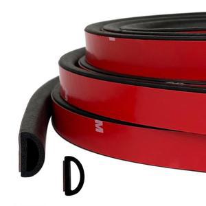 틴벤트 D 쉐이프 EPDM 폼 고무 씰 테이프 보트 자동차 RV 해상 차고 문/창문 등을 위한 자가 접착 풍화 박리 W 0.75인치 H 0.375인치 L 26피트