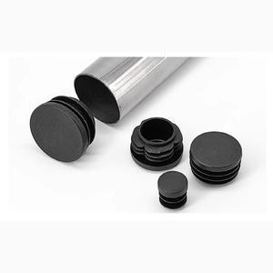 검정색 원형 플라스틱 마개 파이프 발 패드 강스틸 끝 덮개 테이블 및 의자 가구 구멍
