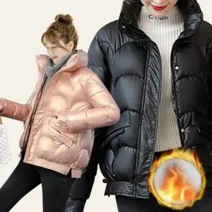 겨울스타일 글로시 사무실 간절기 여자 회사 하프 패딩 점퍼 잠바 (WFK9JLC)