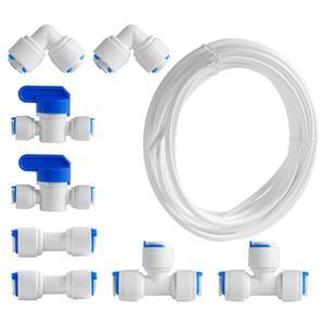 -A16I 냉장고 워터 라인 키트 10M 물 공급 파이프 튜브 커넥터 포함 고속 연결 시스템