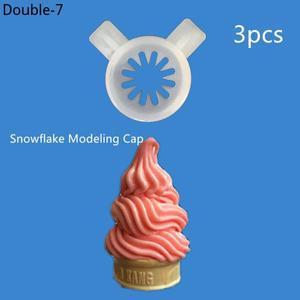 3PCS 아이스크림 메이커 스페어 부품 눈송이 모델링 캡 노즐 성형 캡 소프트 서브 기계 29mm 내경