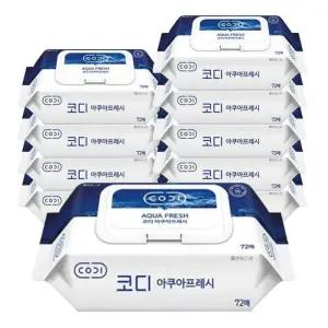 [코디][코디] 코디 아쿠아후레쉬 물티슈 캡 72매 10팩 (42931212)