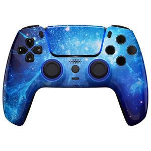PS5용 ProControllers LLC 무선 컨트롤러 - 핸드 에어브러시 및 다양한 디자인 제공 파란색 성운