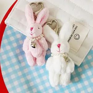 미니 토끼인형 인형 진주목걸이 WF89F0E