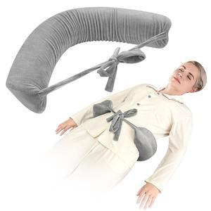 침대 척추측만증을 위한 수면 중 요추 지지대 베개, 좌골반 리클라이너 사무실 의자용 하부 롤 조절 가능한 야간 쿠션, 등 휴식을 KAVIL