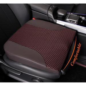 운전 시 편안함을 위한 킹페닉스 카시트 쿠션 u2013 메모리 폼 패드, 코시엑스 및 허리 자동차, 트럭, 사무용 의자(가죽 4D 메쉬 브라운)