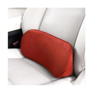 Zpana 자동차 요추 지지 베개, 요통 및 좌골을 위한 메모리 폼 차량 시트 하부 등받이 쿠션, 편안한 운전석 패드, 차량용 유니버설(오렌지 레드)
