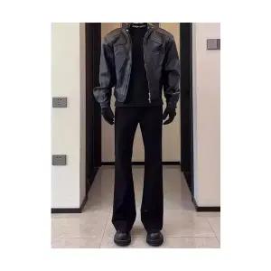 토르 남성 엘보 정장 바지 가을 겨울 기모 블랙 슬림핏 스트레이트 OPH4