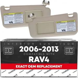 선바이저 교체 왼쪽 운전석 - 2006-2013 토요타 RAV4와 호환 자동차용 선 프로텍션 바이저 차량 내부