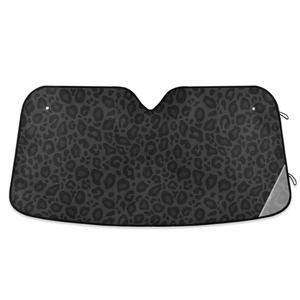 오렌콜 블랙 레오파드 프로텍터 접이식 차량을 레이 선바이저 시원하게 UV 27 선쉐이드로 동물 자동차 유지하세요 앞유리 선쉐이드 51 프린트 스킨