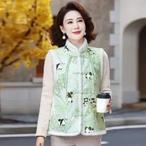 블랙팬서 여성조끼 트렌치 패딩 조끼 겨울 외투 엄마옷 기모 코트 OPH4