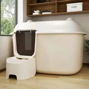 대형 고양이 화장실 후드형 완전 손담비 사막화방지 특대형