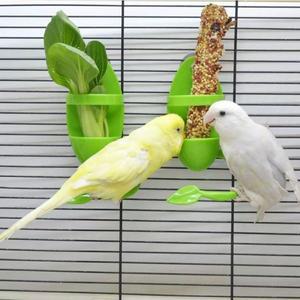 1개 새장 먹이통 새용 오징어뼈 홀더 채소 과일 앵무새  코카티엘용