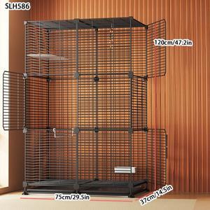 대형 새장 앵무새장  가정용 조립식  와이어 메쉬 새 둥지(발판 및 그릇 포함)  코카티엘  미나스  핀치 등