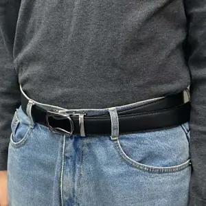 댄디실버 버클 가죽 자동벨트 자동벨트 남성허리띠 혁띠 소가죽요술벨트 요술벨트