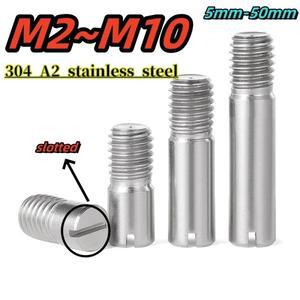 M2~m10 Gb878 원통형 핀 304 A2 스테인레스 스틸 외부 스레드 직선형 슬롯형 솔리드 포지셔닝