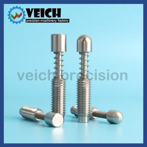 VEICH VCN536 올 스테인리스 스틸 스프링 플런저 라운드/플랫 헤드 외부 나사형 위치 고정 핀 스트로크