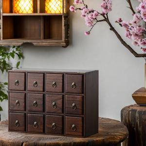 7칸 엔틱가구 오동나무 약장 원목고가구