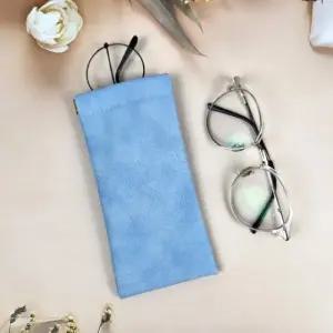 가죽 안경통 블루 휴대용 안경케이스 안경보관함 선글 (WFK92RG)