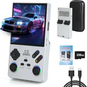 V40 Max 레트로 핸드헬드 게임 콘솔 256GB TF 카드(클래식 40000 포함) 4.0인치 IPS HD 화면 4000mAh