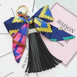 열쇠고리 DD 키링 스카프 12875 가죽 태슬 가방키링 (WFK933G)