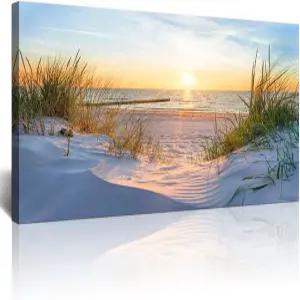 라프레몰리 벽 장식 - 거실 침실 및 사무실을 위한 캔버스 예술 모던 오션 뷰 바다 풍경 판화 그림 홈