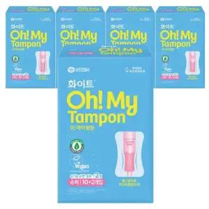 [화이트][화이트] 화이트 오마이 탐폰 체내형생리대 템포 슈퍼(10+2P)x5팩 (42930454)