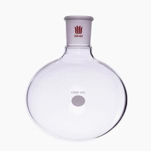 SYNTHWARE 싱글 넥 둥근 바닥 볼 병 조인트 2942 용량 25mL-5000mL 붕규산염 유리 플라스크 F30