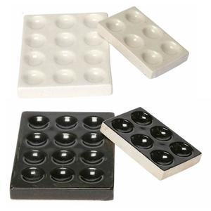 도자기 스팟팅 타일 반응 플레이트 Apothecary Lab 블랙 6 홀 12